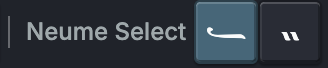 The secondary component selected in the Neume Select controls